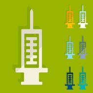 Flat design syringe N12