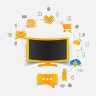 Set of sticker design Online shopping concept N12