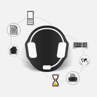 Set of sticker design High-tech communication concept N4