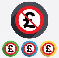 No Pound sign icon GBP currency symbol N2