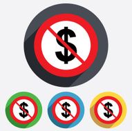 No Dollar sign icon USD currency symbol N2