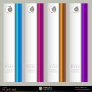 Set of colorful stickers for various options