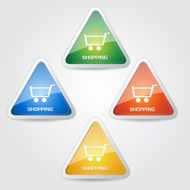 Glossy Shopping Cart Button Icon