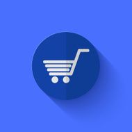 Vector modern flat blue circle icon N25