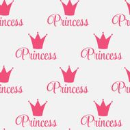 Princess Crown Seamless Pattern Background Vector Illustration N5
