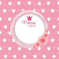 Princess Crown Background Vector Illustration N15