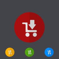 Vector modern circle icons set on gray N26