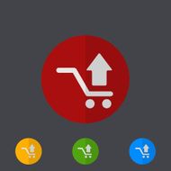Vector modern circle icons set on gray N27