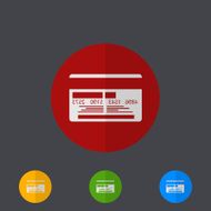 Vector modern circle icons set on gray N28