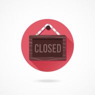 Vector Closed Hanging Sign Icon