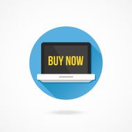 Vector Laptop Buy Now Icon