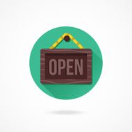 Vector Open Hanging Sign Icon