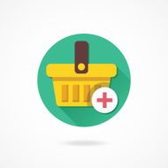 Vector Shopping Basket Add to Icon