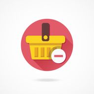 Vector Shopping Basket Remove from Icon