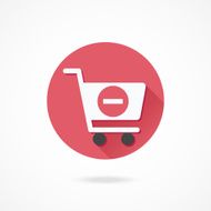 Vector Shopping Cart Remove from Icon