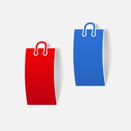 realistic design element shopping bag package N12