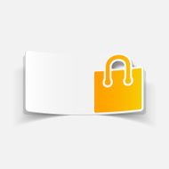 realistic design element shopping bag package N13