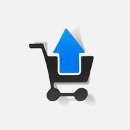 realistic design element grocery cart arrow N10