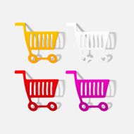realistic design element grocery cart N9
