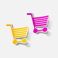realistic design element grocery cart N10