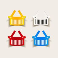 realistic design element food basket N20