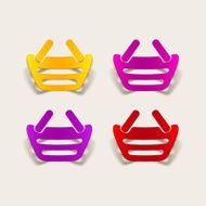 realistic design element food basket N23