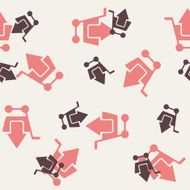 seamless background shopping trolley arrow N3