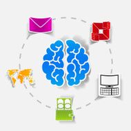 social concept envelope computer brain wallet N5