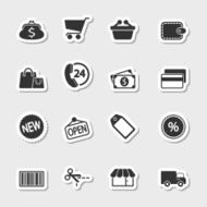Market Icons Set as Labels
