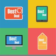 Vector Best deal sign for shopping N2