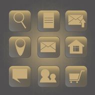 icon for internet web background with triangles