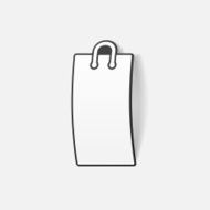 realistic design element shopping bag package N16
