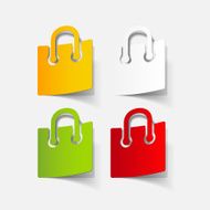 realistic design element grocery bags N4
