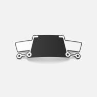 realistic design element grocery cart N11
