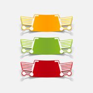 realistic design element grocery cart N12