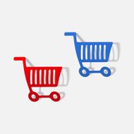realistic design element grocery cart N13