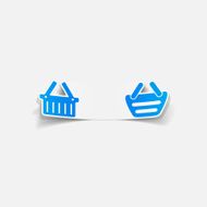 realistic design element food basket N25