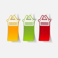 realistic design element food basket N26