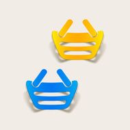 realistic design element food basket N29