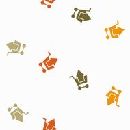 seamless background shopping trolley arrow N6