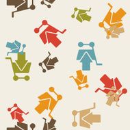 seamless background shopping trolley arrow N7