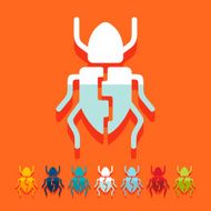 Flat design beetle N5