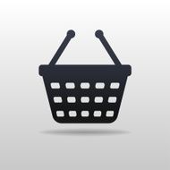 Black icon of Shopping cart