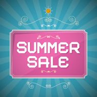 Summer Sale Retro Illustration