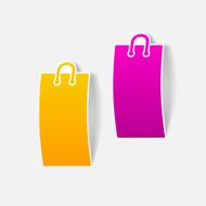 realistic design element shopping bag package N18