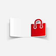 realistic design element shopping bag package N19