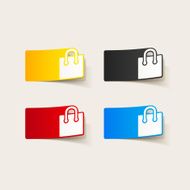 realistic design element shopping bag package N20