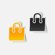 realistic design element shopping bag package N21