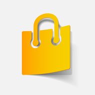 realistic design element grocery bags N5