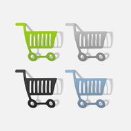 realistic design element grocery cart N17